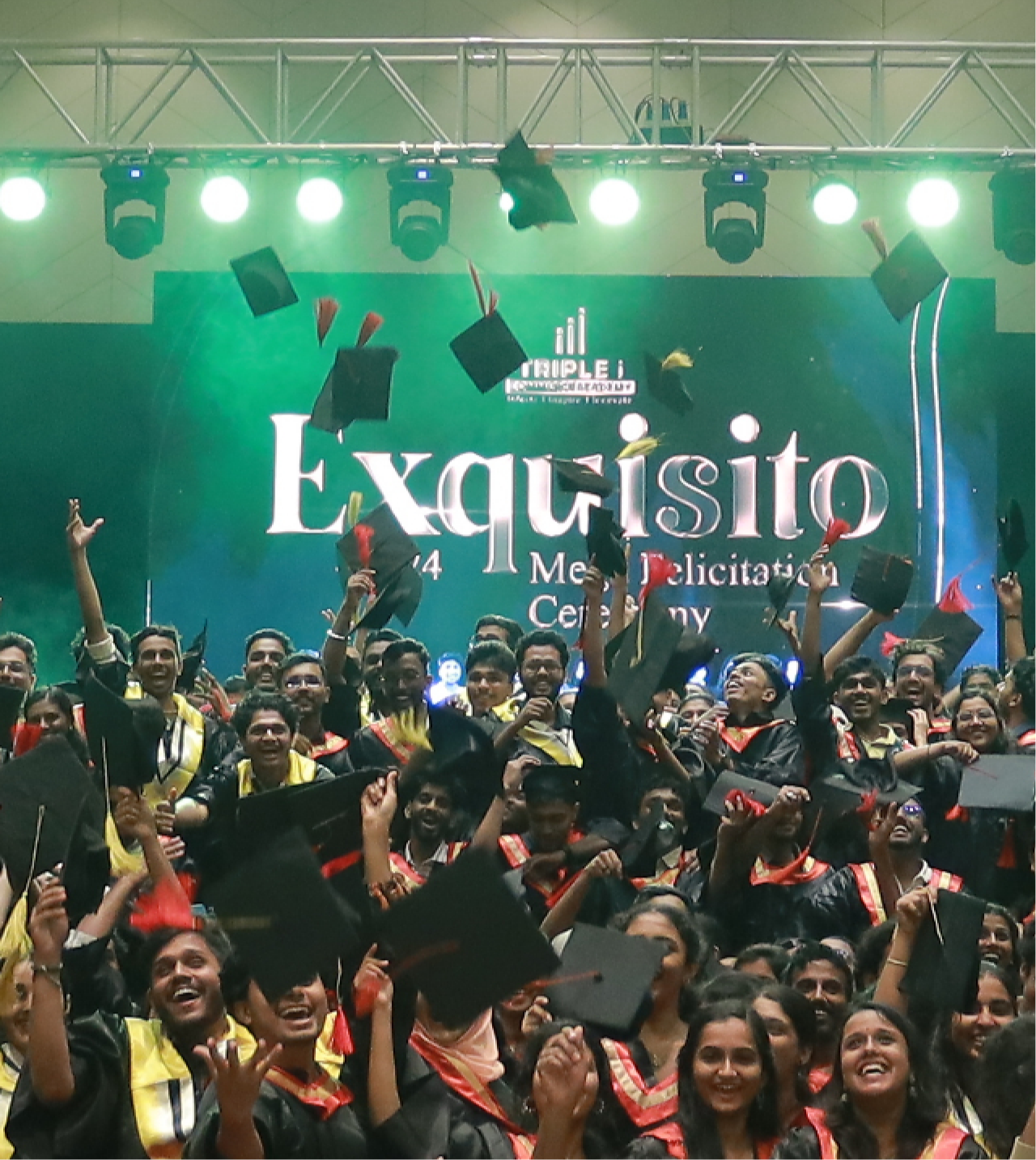 Students celebrating graduation